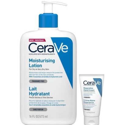 CeraVe Moisturising Lotion & CeraVe Reparative Hand Cream Duo 473ml