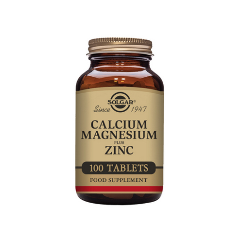 Solgar Calcium Magnesium Plus Zinc Tabs 100's